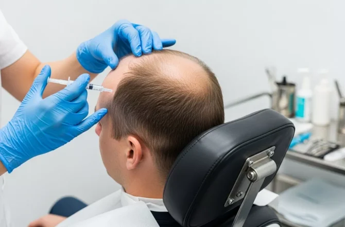 Aplicação de Dutasterida Injetável